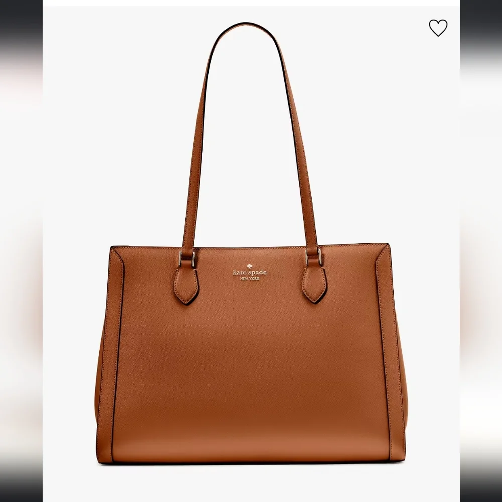 kate spade tan leather tote bag
